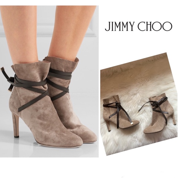 Jimmy Choo Shoes - Authentic JIMMY CHOO Dalal Suede Ankle Booties